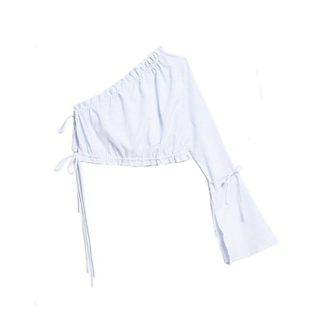 Farrow Asymmetrical Sleeves Striped Top (Size S)